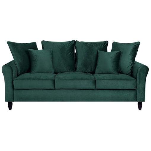 Sofa 3-osobowa welurowa szmaragdowa BORNHOLM