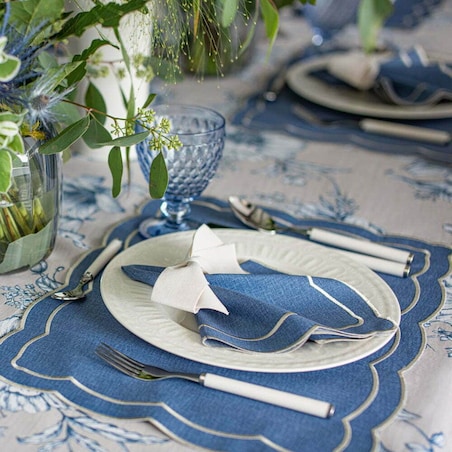 Obrus Blossom Blue - 130 cm x 200 cm