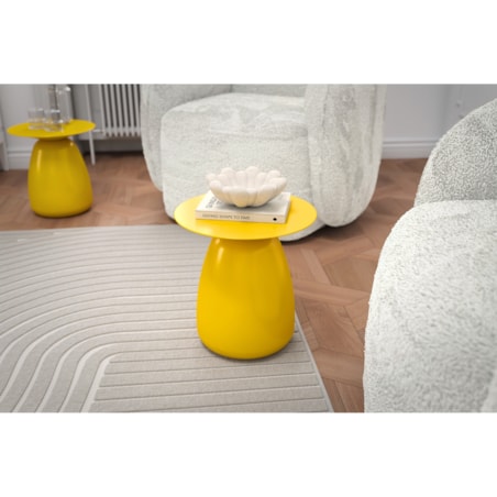 Stolik drewniany różne kolory Baobab 34, kolor żółty