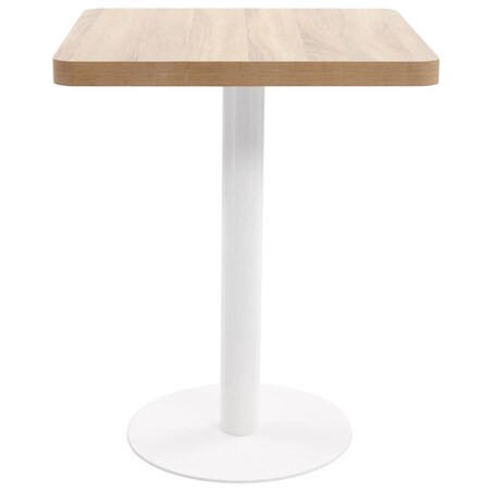 vidaXL Stolik bistro, jasnobrązowy, 60x60 cm, MDF