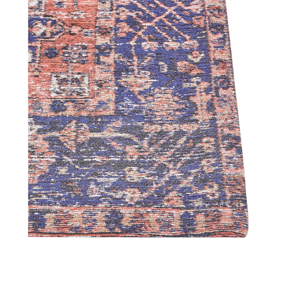 Dywan bawełniany 80 x 300 cm czerwono-niebieski KURIN