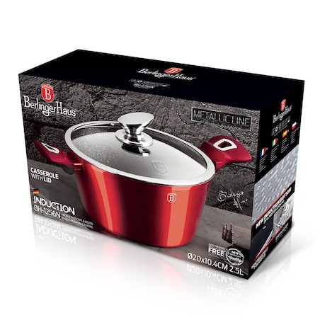 Garnek z pokrywką Berlinger Haus Burgundy 2,5L BH-1256