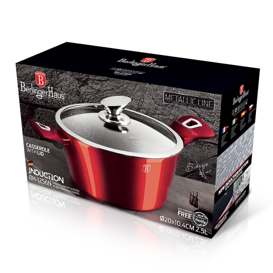 Garnek z pokrywką Berlinger Haus Burgundy 2,5L BH-1256