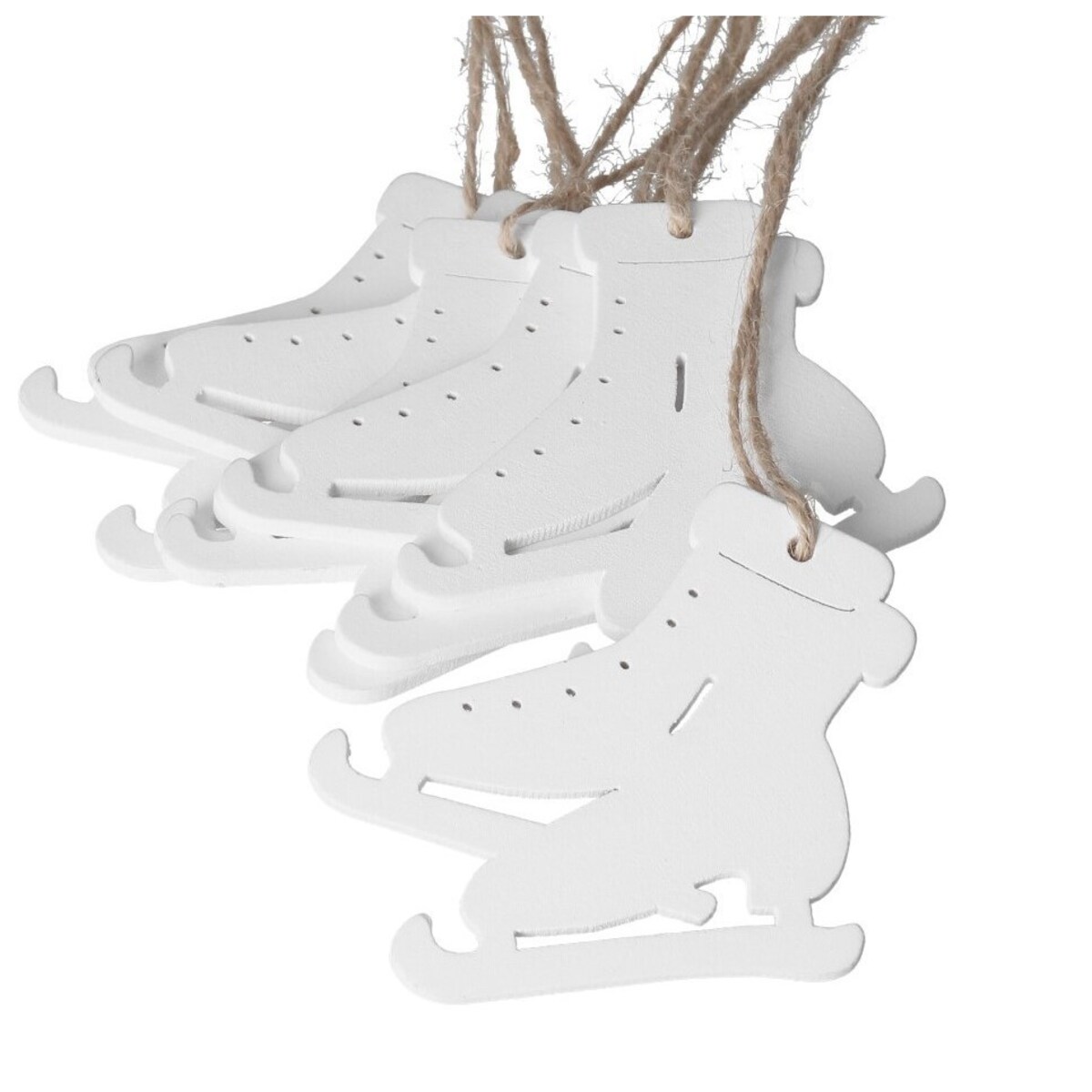 Bombki Na Choinkę Drewniane Ozdoba Stroik 6Szt