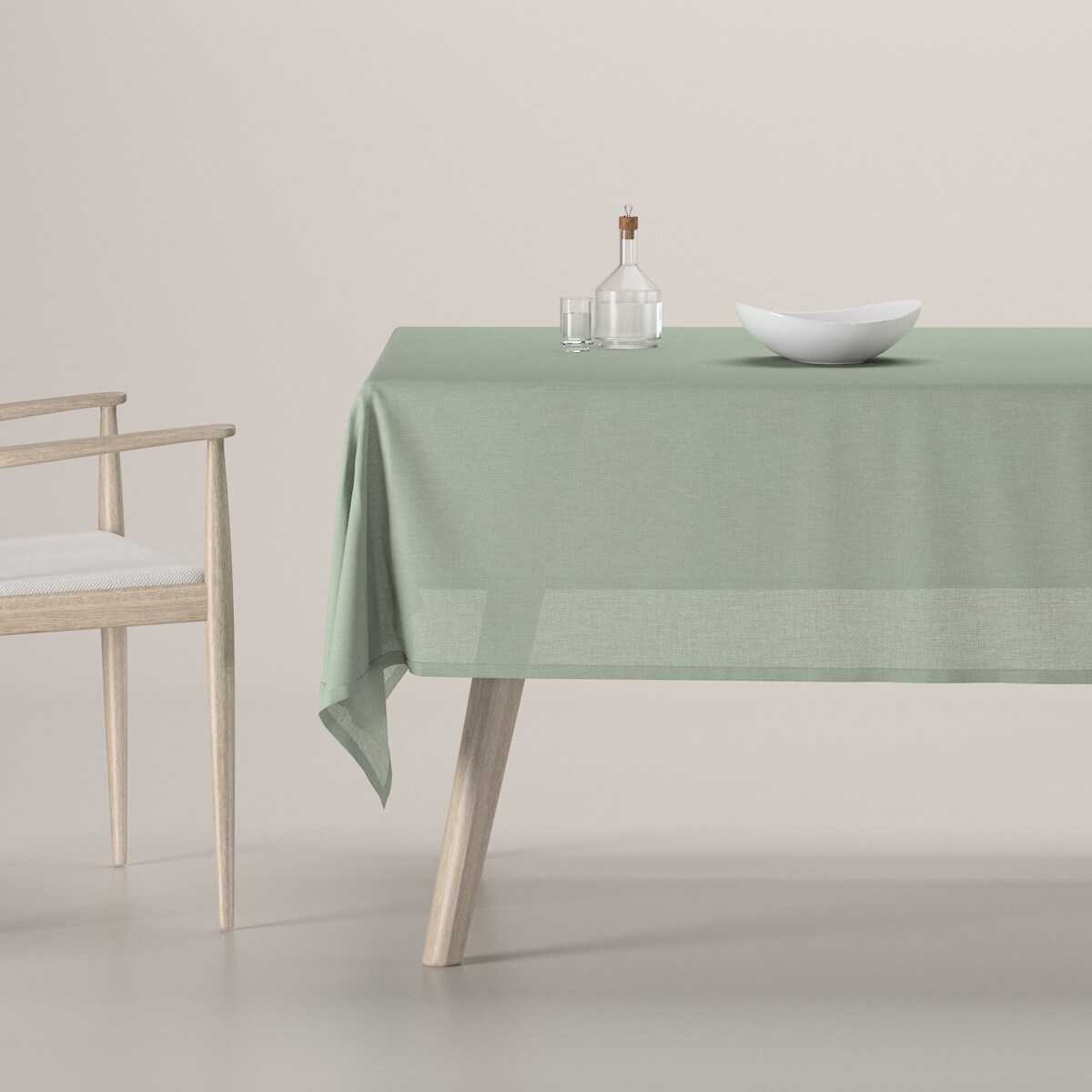 Obrus prostokątny 100 x 100 cm eukaliptusowo zielony