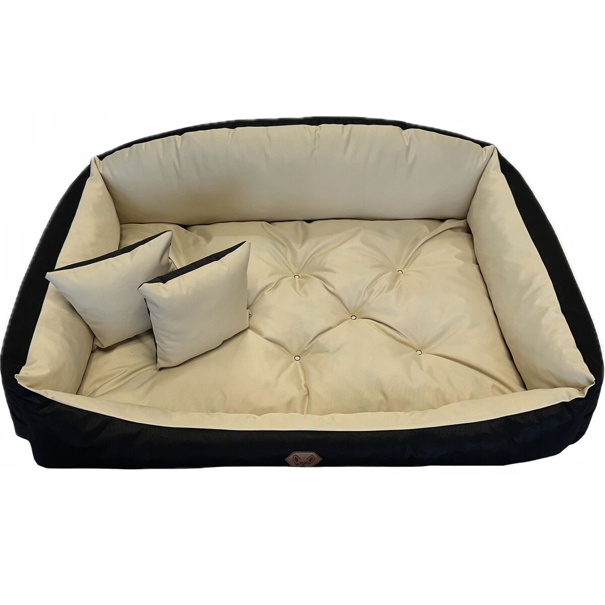 Legowisko Dla Psa Kanapa Posłanie Muszla 75X65 Cm Wodoodporne Poduszki Pikowane Beżowe