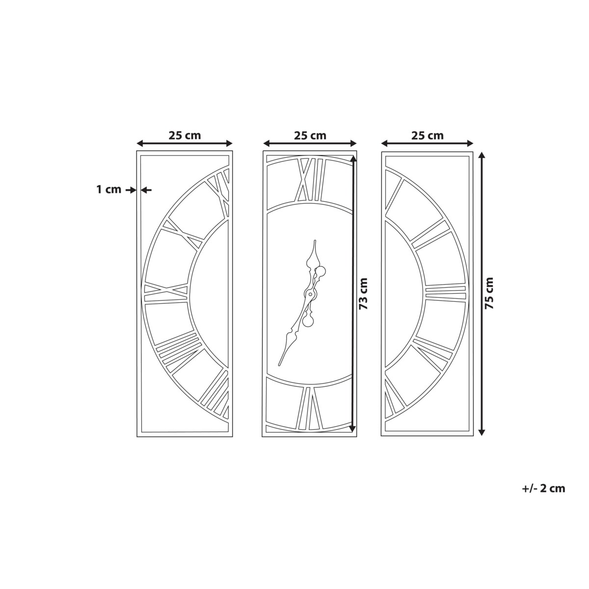 Zegar ścienny 75 x 75 cm jasne drewno COATLAN