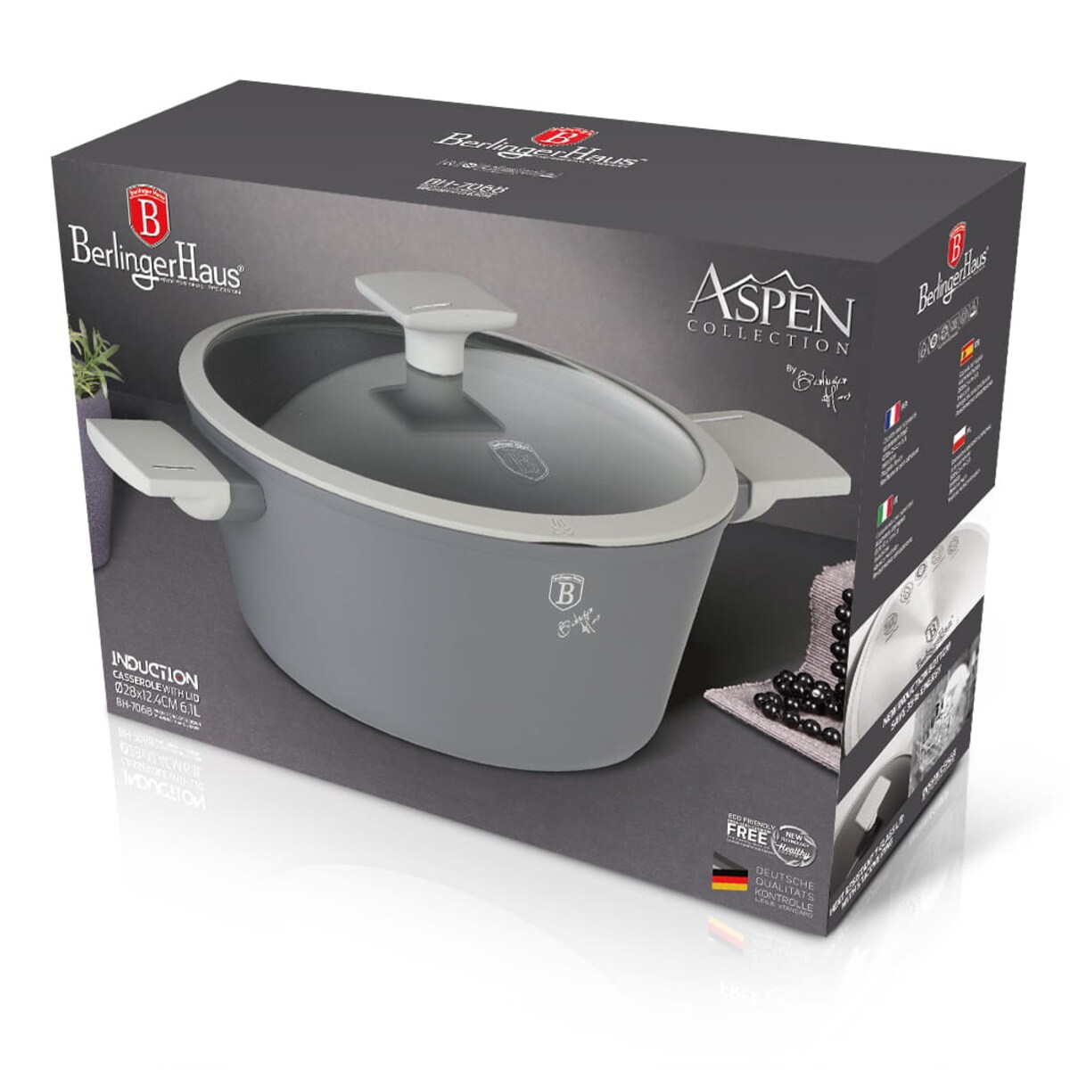 Garnek 28cm 6,1L z powłoką tytanową Aspen Berlinger Haus BH-7068