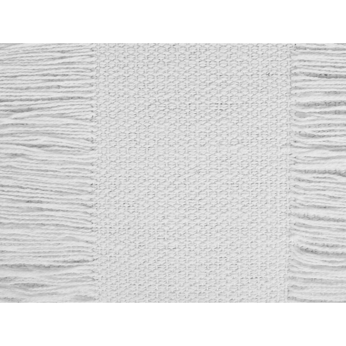 Poduszka podłogowa bawełniana ⌀ 50 cm biała OULAD