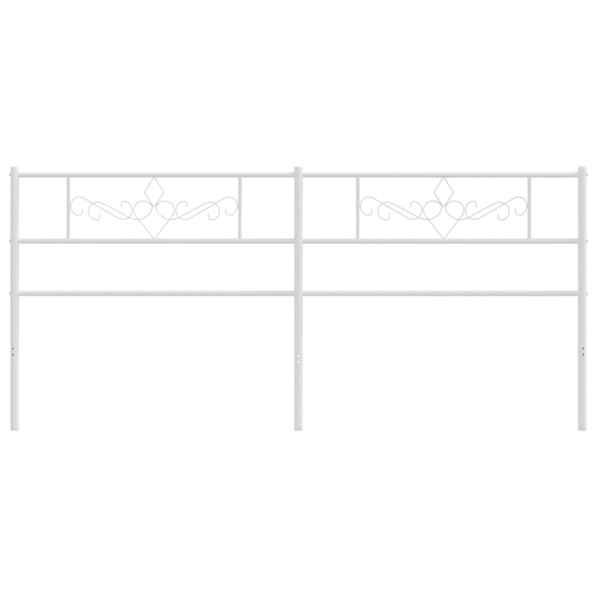 vidaXL Metalowe wezgłowie, białe, 180 cm