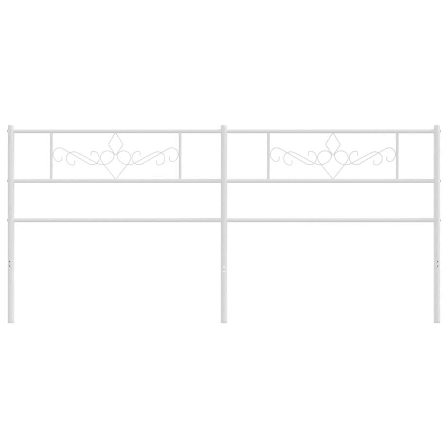 vidaXL Metalowe wezgłowie, białe, 180 cm