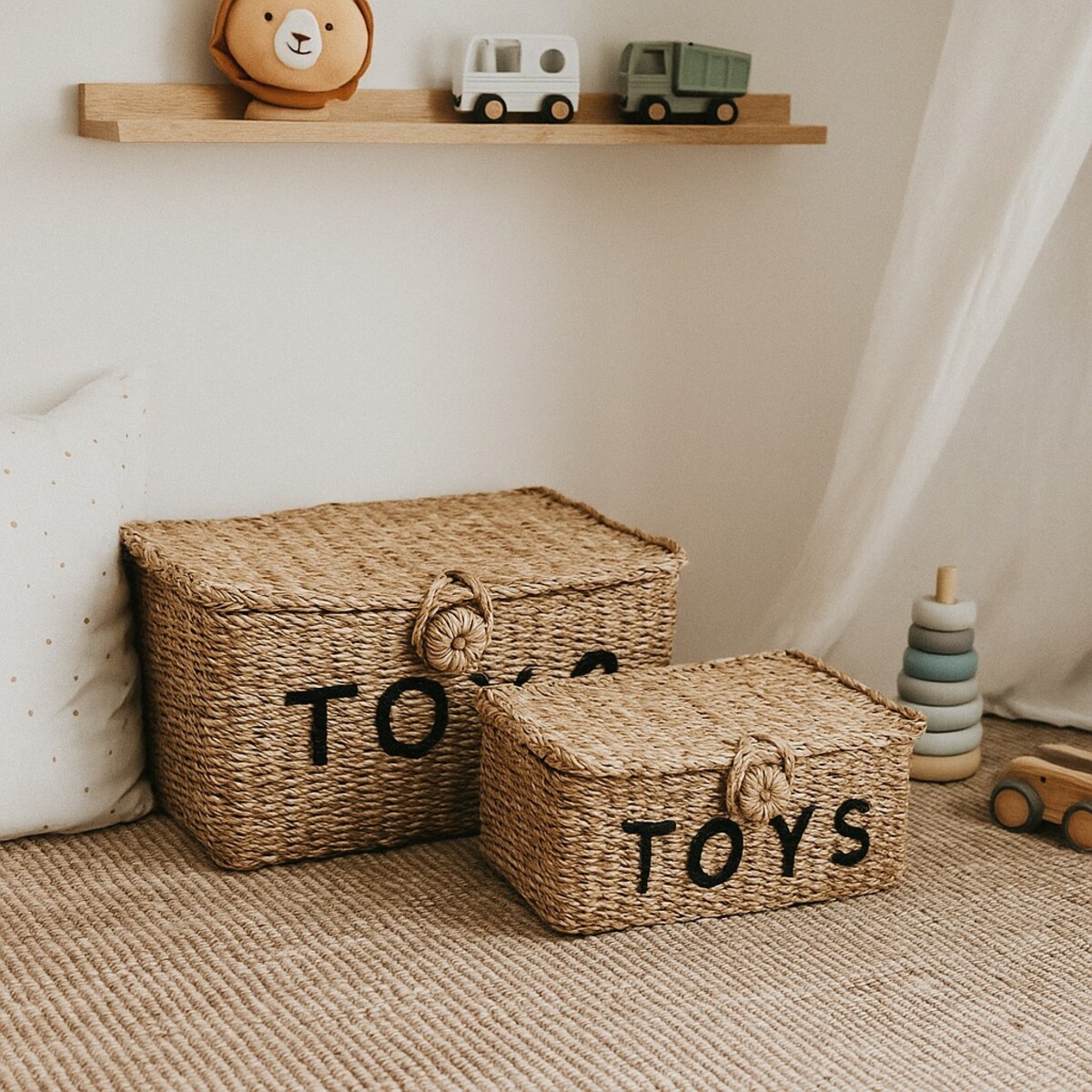 Pojemniki na zabawki zamykane TOYS, 2 koszyki