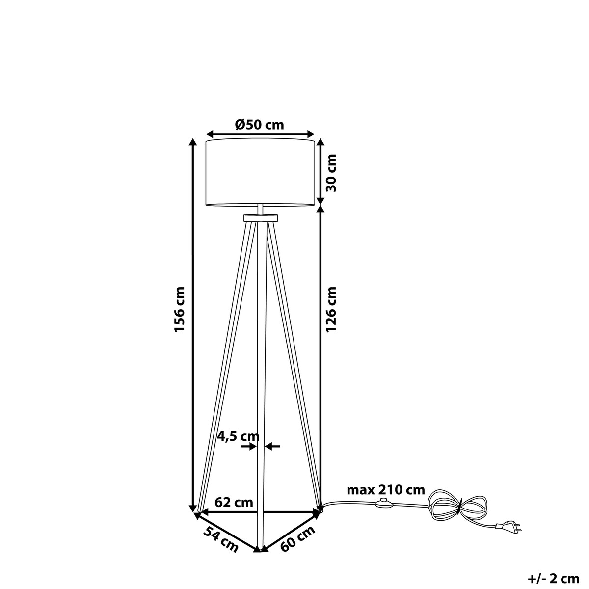 Lampa podłogowa STILETTO Metal Czarny