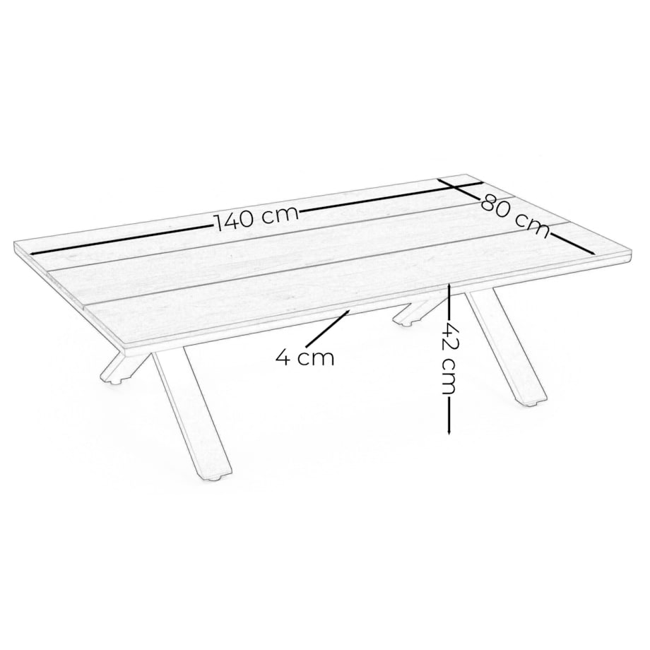 Meble ogrodowe nowoczesne luksusowe aluminiowe MARABELLA szaro drewniane