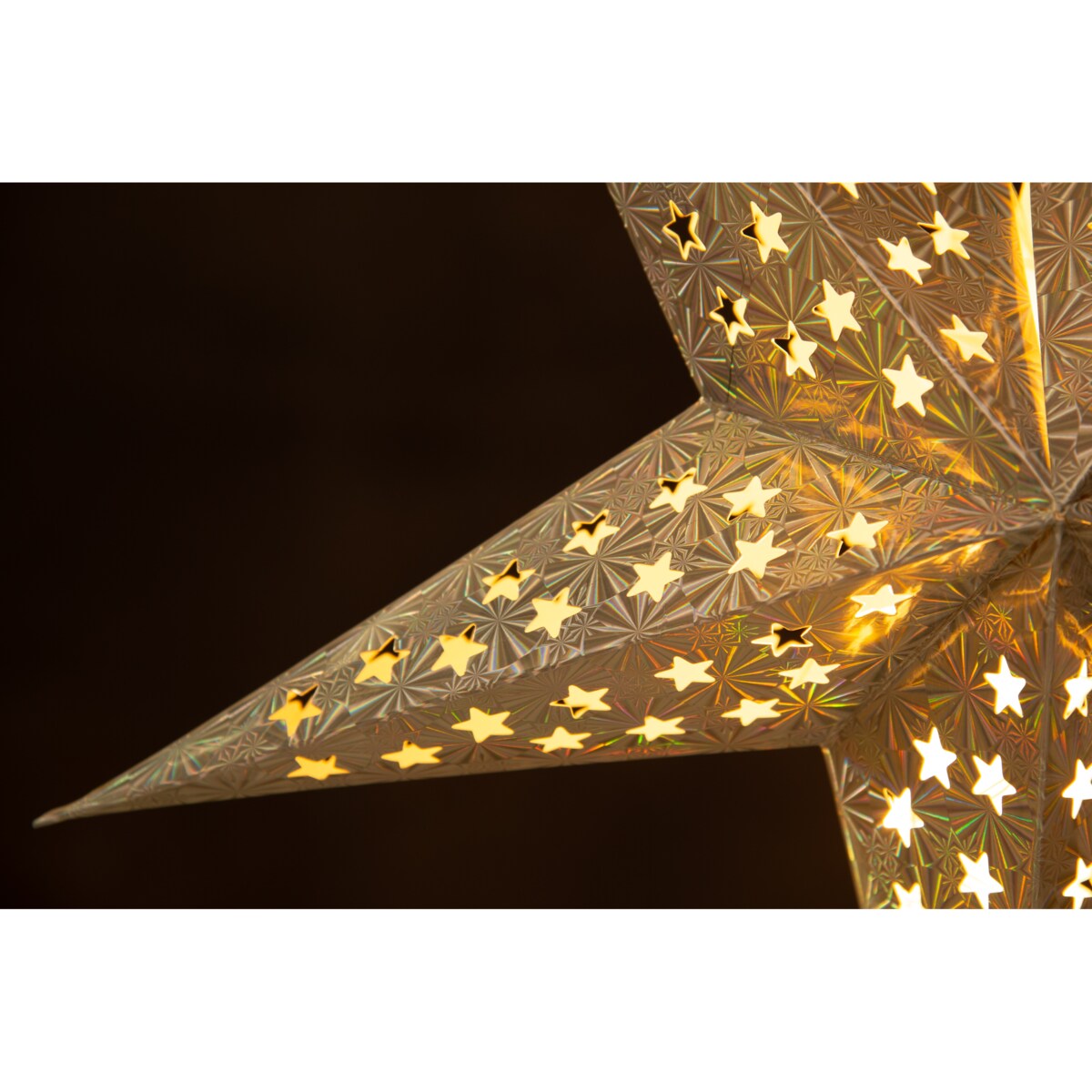 Gwiazda papierowa LED 43 cm, na baterie