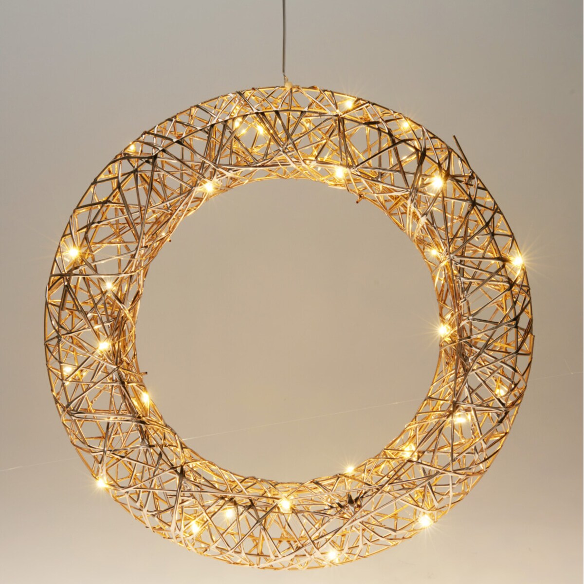 Dekoracja świąteczna, wieniec z LED, Ø 40 cm