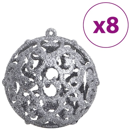 vidaXL Bombki świąteczne, 100 szt., niebieskie i srebrne, 3/4/6 cm
