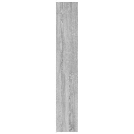 vidaXL Regał na książki z 4 półkami, szary dąb sonoma, 60x24x142 cm