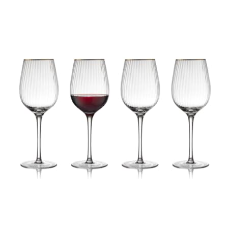 Kieliszki do czerwonego wina Palermo 400 ml 4 sztuki złote 27579