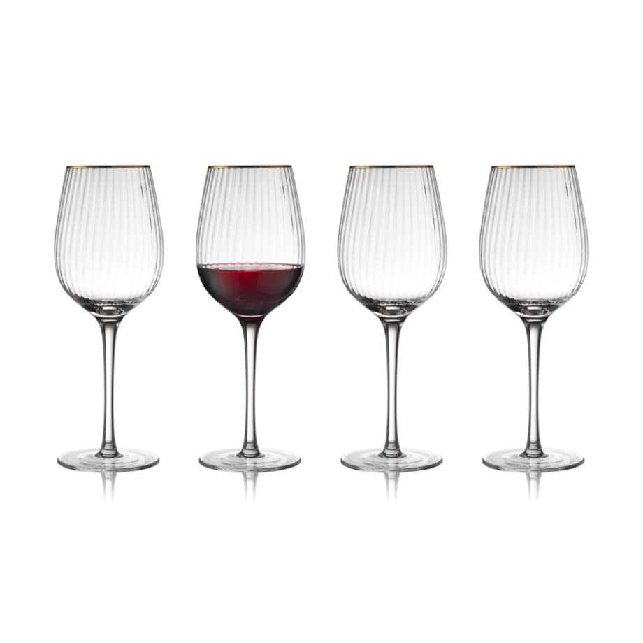 Kieliszki do czerwonego wina Palermo 400 ml 4 sztuki złote 27579