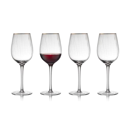 Kieliszki do czerwonego wina Palermo 400 ml 4 sztuki złote 27579