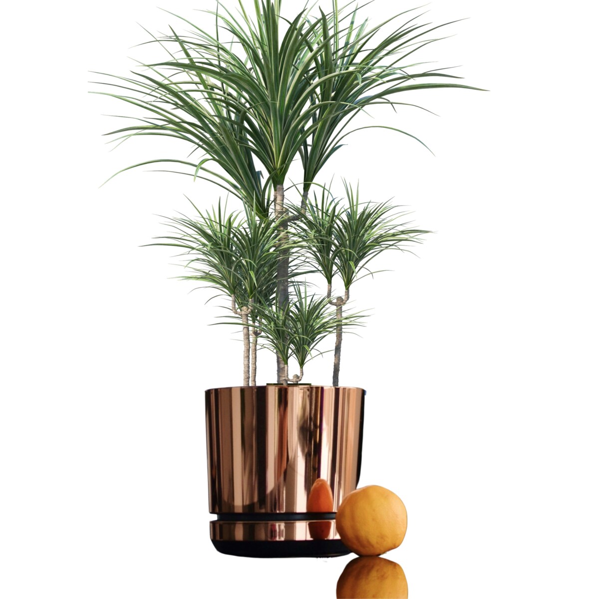 16 cm wzór ŁOSOSIOWY Doniczka z podstawką nowoczesna elegancka różowe złoto glamour wysoki połysk industrialny loft retro