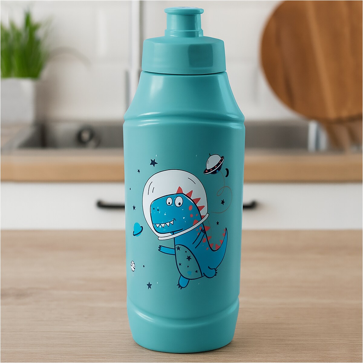 Bidon Dla Dzieci Butelka Na Wodę 375 Ml Dino Niebieski