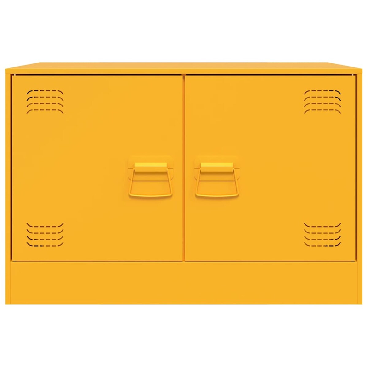 vidaXL Szafki pod telewizor, 2 szt., musztardowe, 67x39x44 cm, stalowe