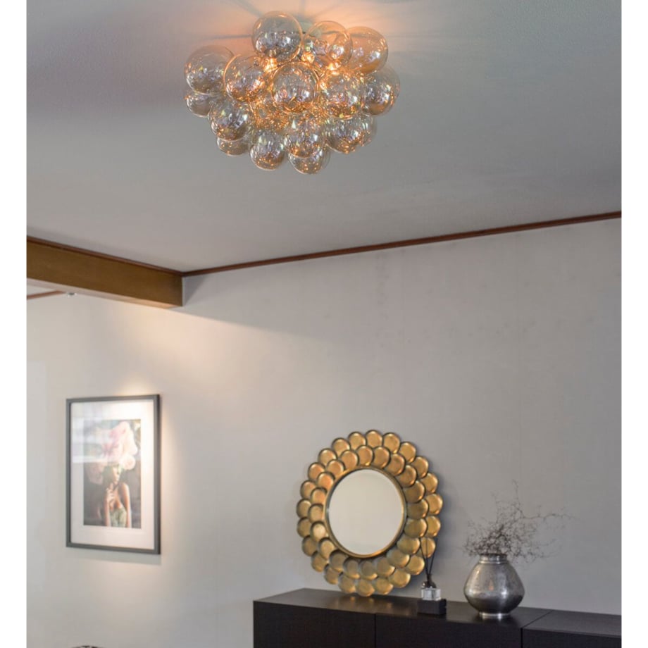 Sufitowa lampa Groos 4200990-5503 By Rydens szklane bąbelki bursztynowe