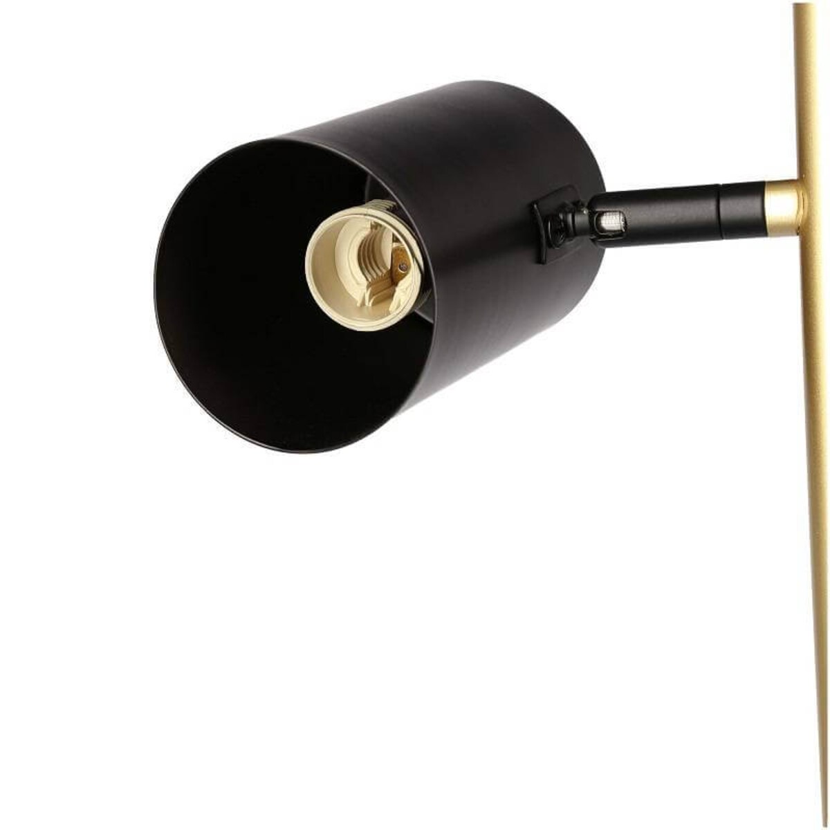 Nowoczesna lampa podłogowa Perret regulowana czarna złota