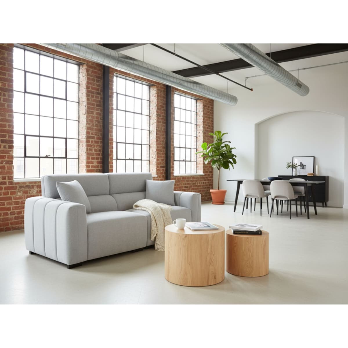 Sofa dla 3 osób FAUSKAN Błękitny