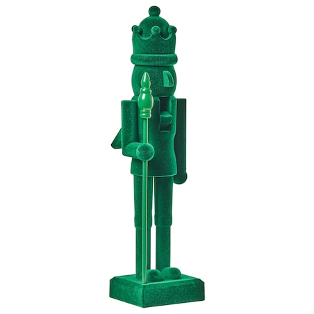Zestaw 2 figurek dekoracyjnych FLATEY Dziadek do orzechów 40 cm Zielony