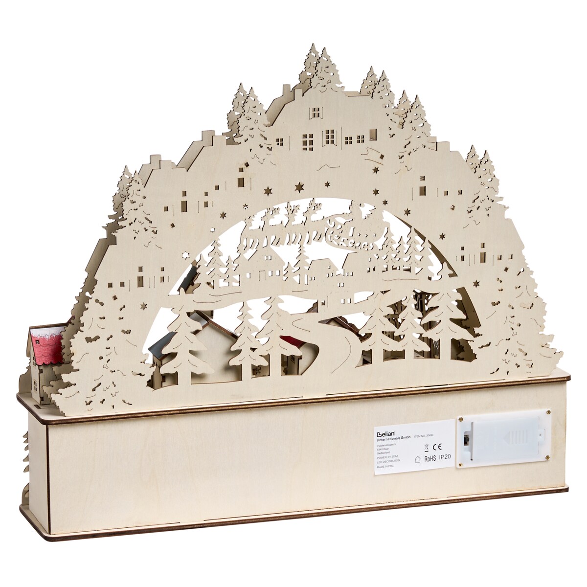 Dekoracja świąteczna LED BOLKESJO 39 cm Jasnobrązowy