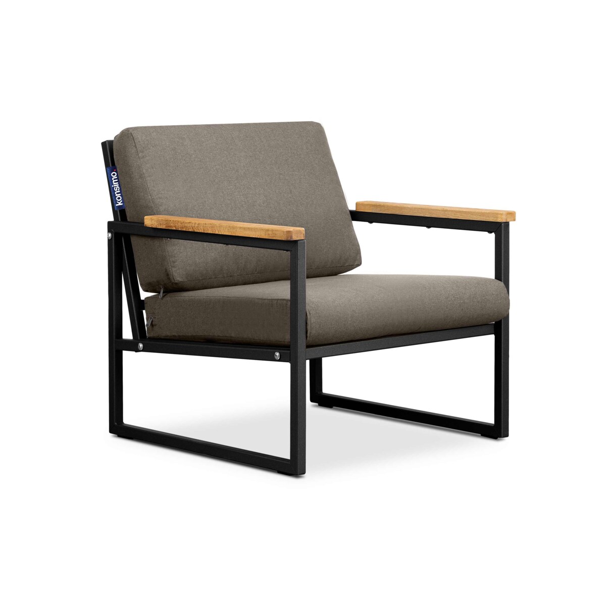 KONSIMO TRIBO Fotel ogrodowy ze stali w stylu industrialnym