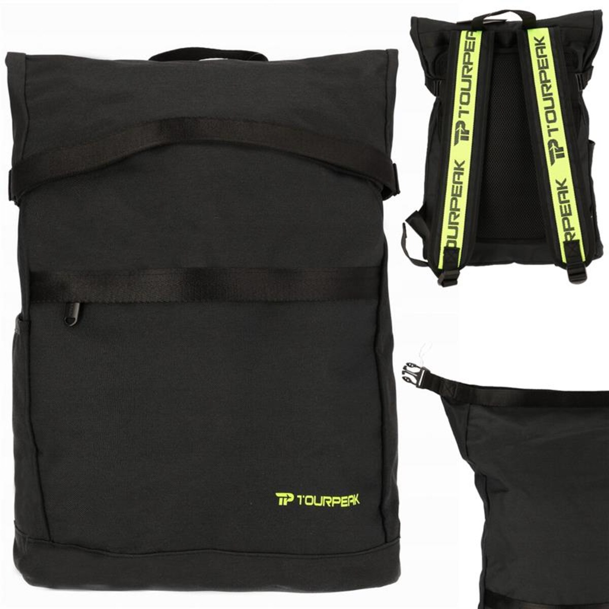 Plecak Z Zapięciem Rolltop Na Laptopa Podróżny Turystyczny Do Samolotu