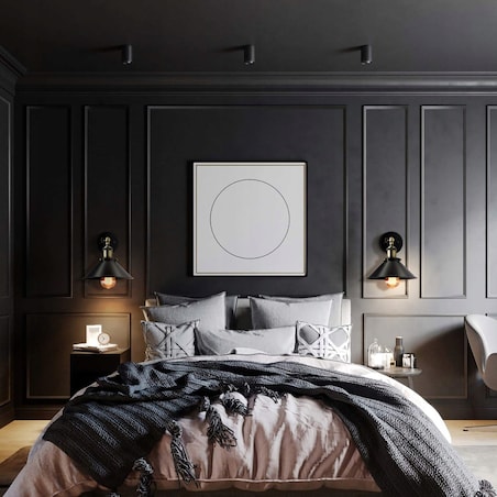 Lampa Ścienna Kinkiet Porto Loft Czarna Sufitowa