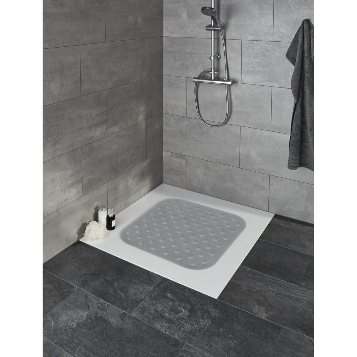 Kleine Wolke Formosa Mata bezpieczeństwa pod prysznic szary 53x 53 cm