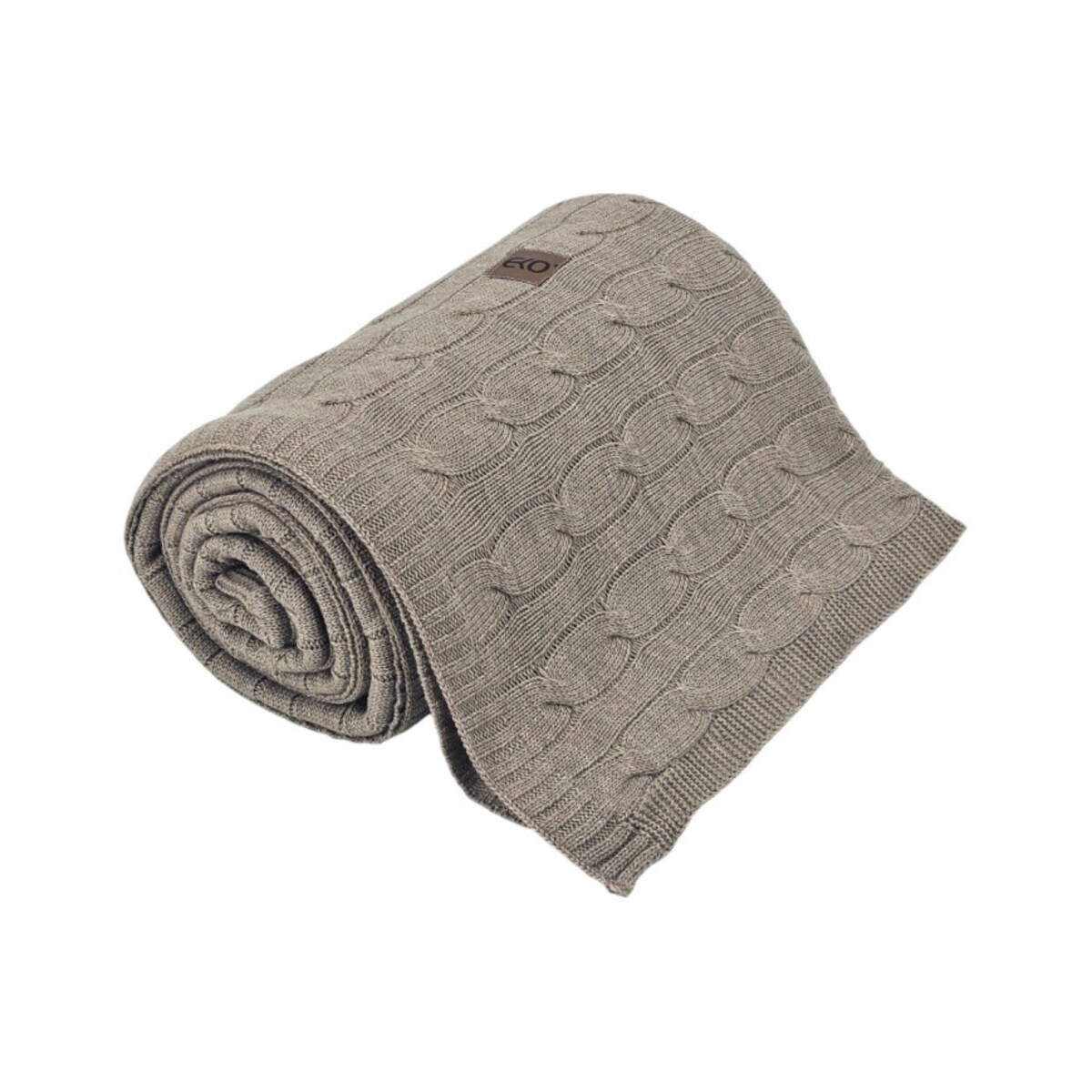 Koc dzianinowy kaszmir 200x220 cm – VERONA200 TAUPE