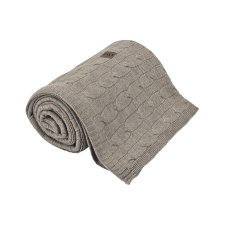 Koc dzianinowy kaszmir 200x220 cm – VERONA200 TAUPE