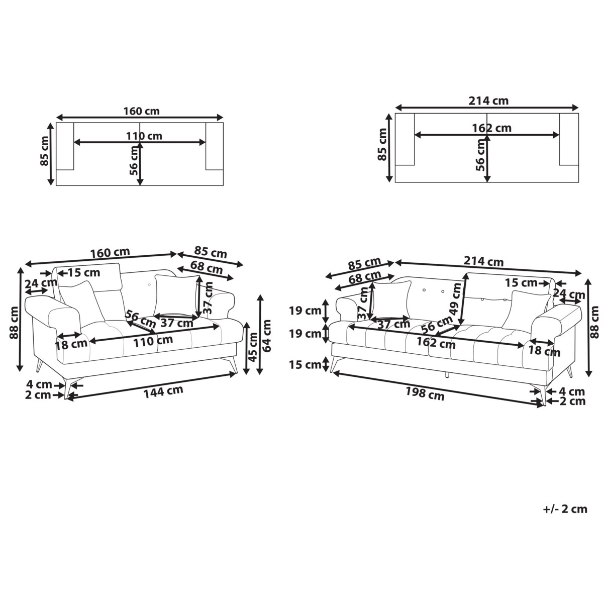 Komplet wypoczynkowy 5-osobowy beżowoszary SKIVE