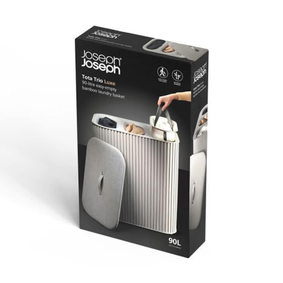 Kosz na pranie potrójny (ecru) Tota Lux Joseph Joseph
