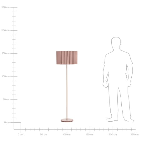 Lampa podłogowa LOURENS Metal Jasnobrązowy