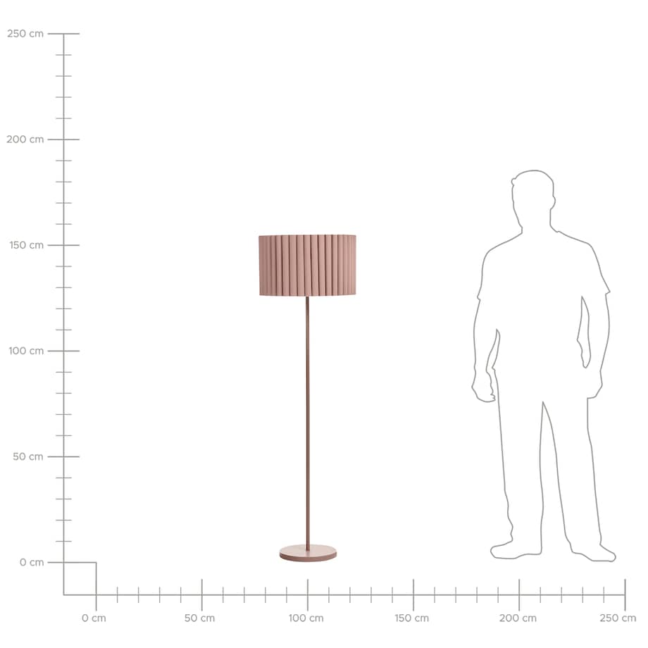 Lampa podłogowa LOURENS Metal Jasnobrązowy