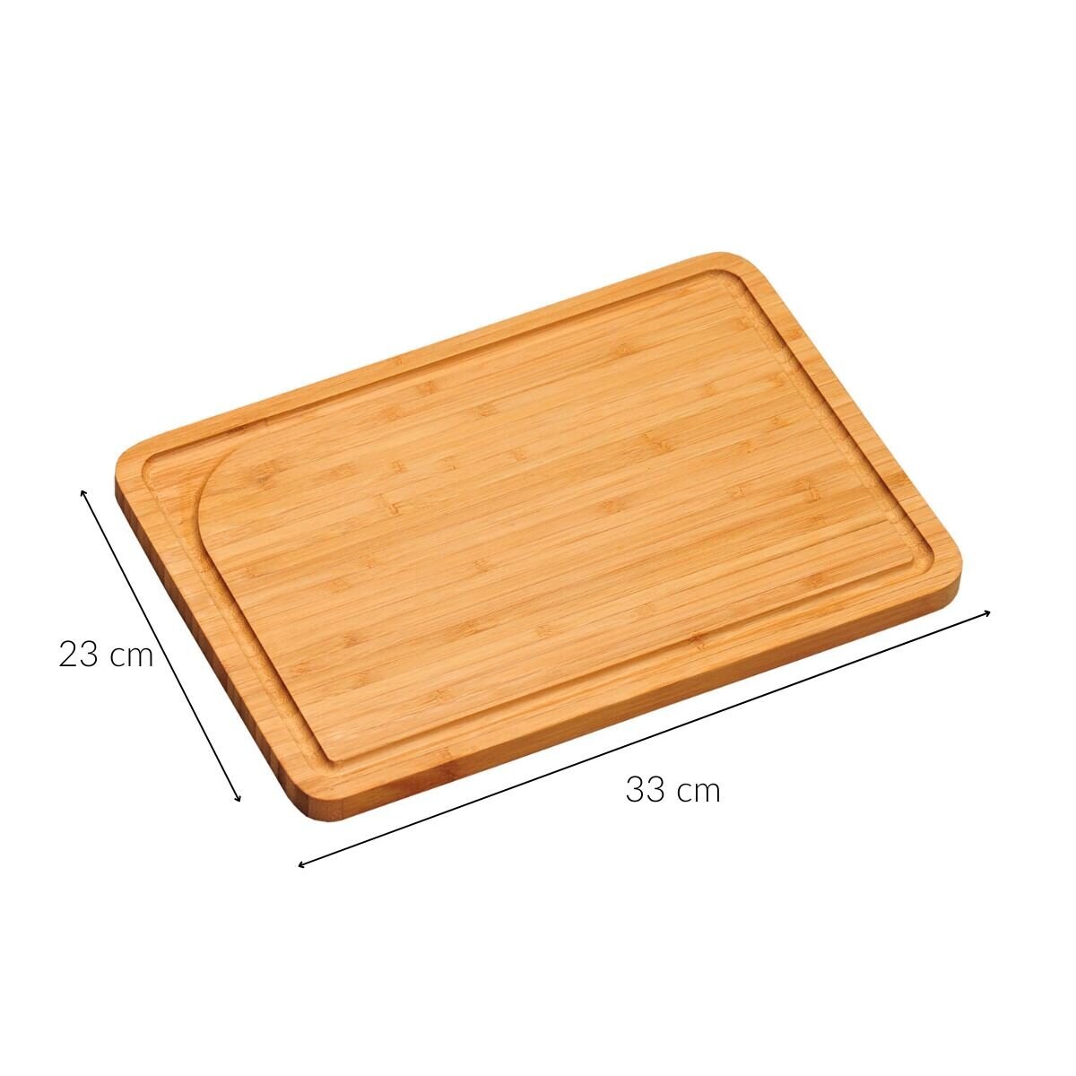 Deska do krojenia bambusowa, prostokątna z rowkami, Kesper