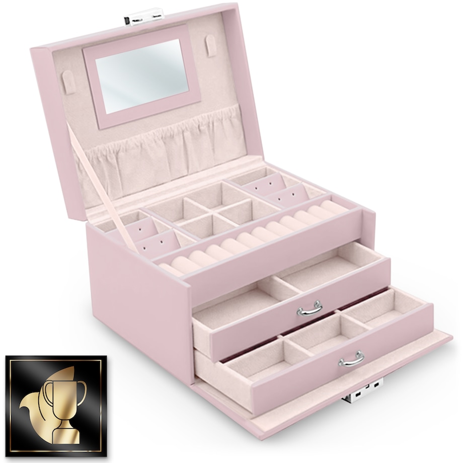 Pudełko szkatułka na biżuterię różowe Massido