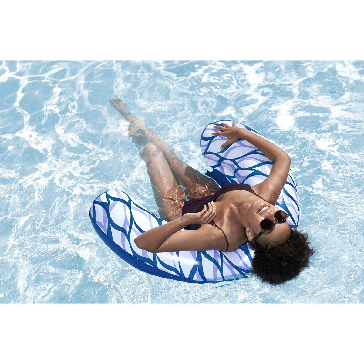 Dmuchany fotel do pływania Bestway 43922 materac plażowy wodny 119x67.5 cm