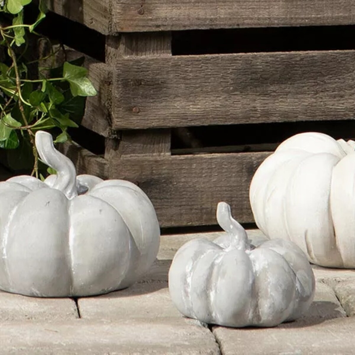 DYNIA BETONOWA figurka dekoracja ozdoba na Halloween Jesień 11cm szara