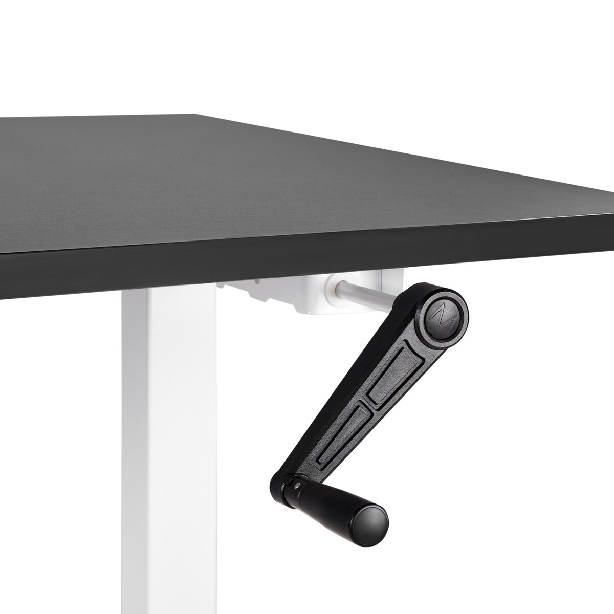 Biurko regulowane manualnie DESTINES 160 cm x 72 cm Czarny/ biały