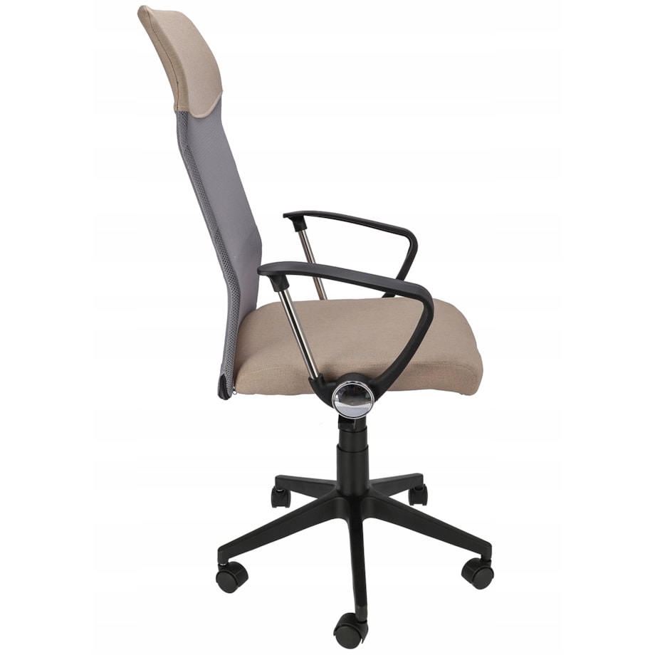 Fotel Krzesło Do Biurka Biura Zoom Tkanina Beż