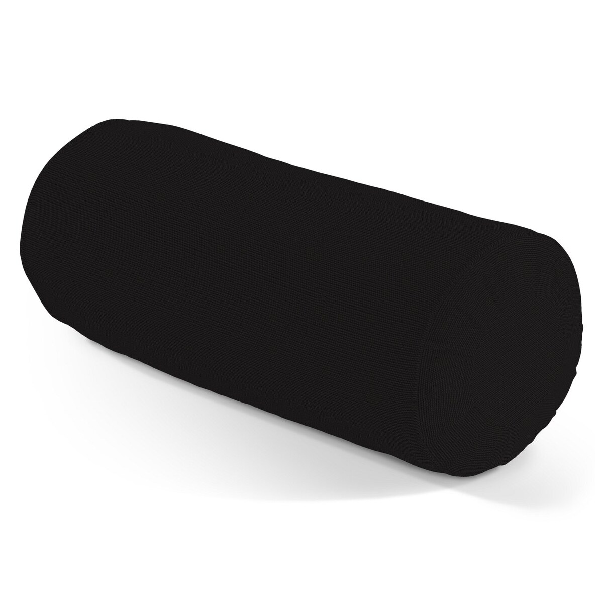 Poduszka wałek z zakładkami, Black (czarny), Ø20 x 50 cm, Cotton Panama